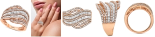 EFFY Collection EFFY&reg; Diamond Multirow Swirl Ring (1-1/3 ct. t.w.) in 14k Rose Gold